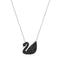 Swarovski Iconic Swan Pendant, Black
